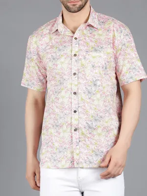 Procyon Printed Half Sleeve Shirt White