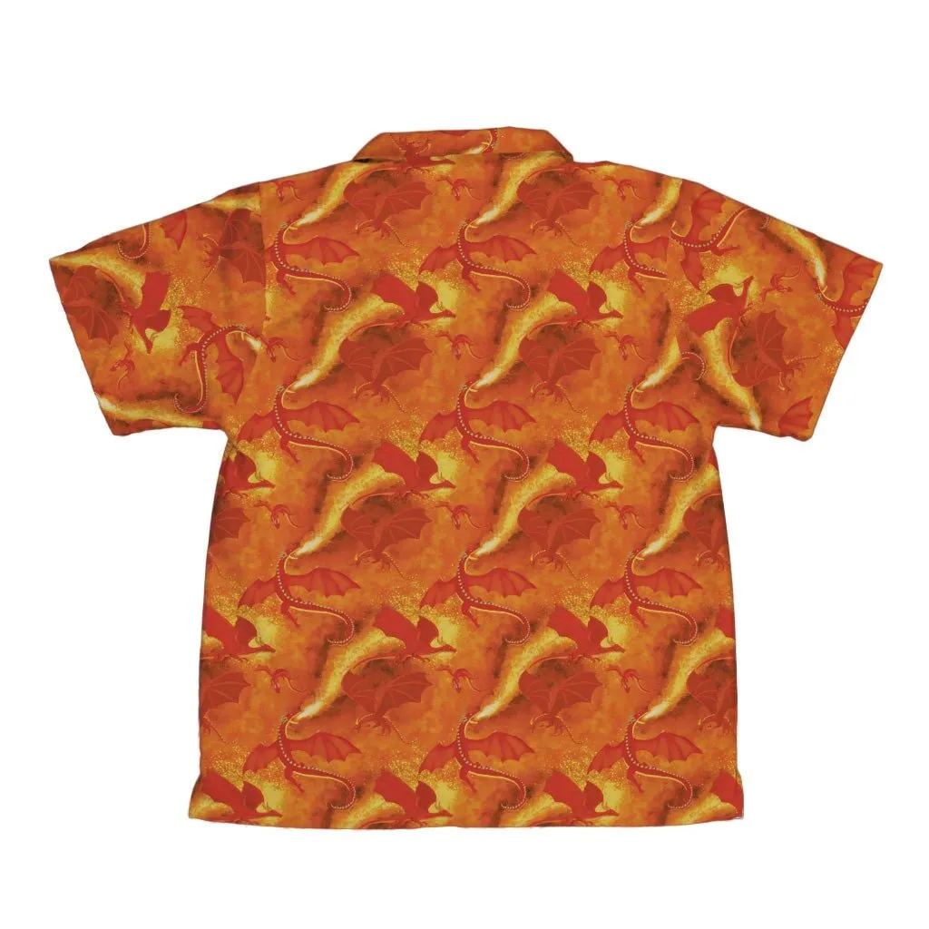 Red Dragon Fire Dnd Youth Hawaiian Shirt