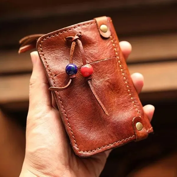 Retro Short Bifold Small Front PocketT Wallets