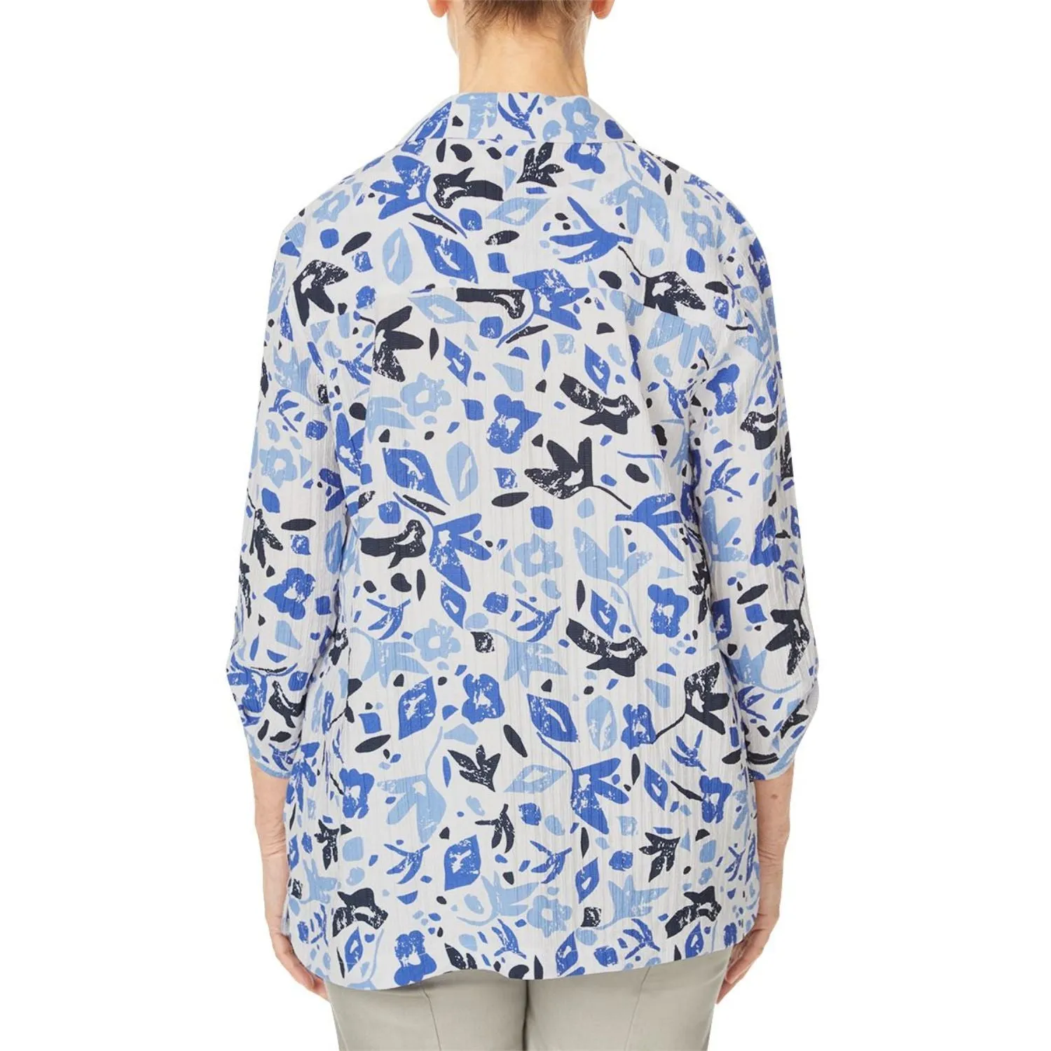 TIGI 10/12 White Tonal Mod Flower Shirt