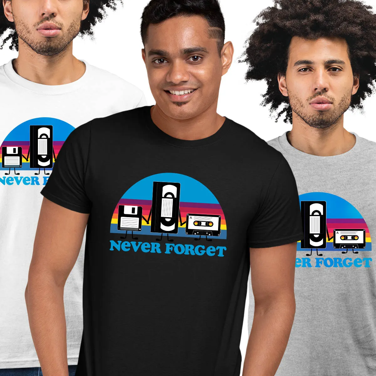 Vintage Never Forget Shirt Funny Retro Floppy Disk Tee T-Shirt Nostalgia t-shirt 8-bit Gaming Unisex T-Shirts