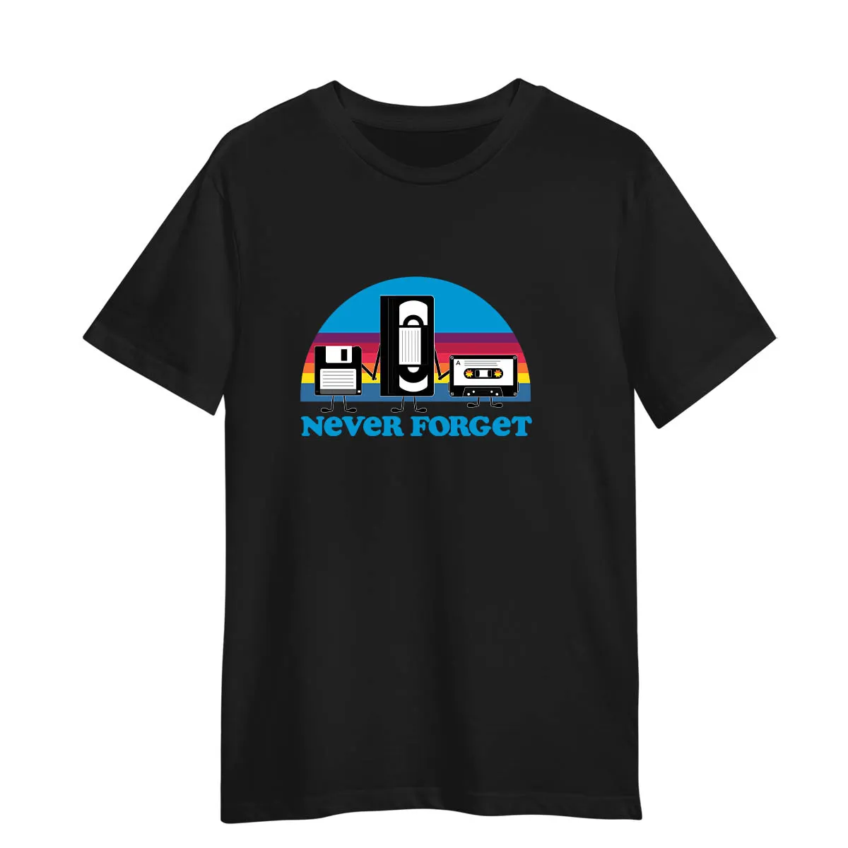 Vintage Never Forget Shirt Funny Retro Floppy Disk Tee T-Shirt Nostalgia t-shirt 8-bit Gaming Unisex T-Shirts