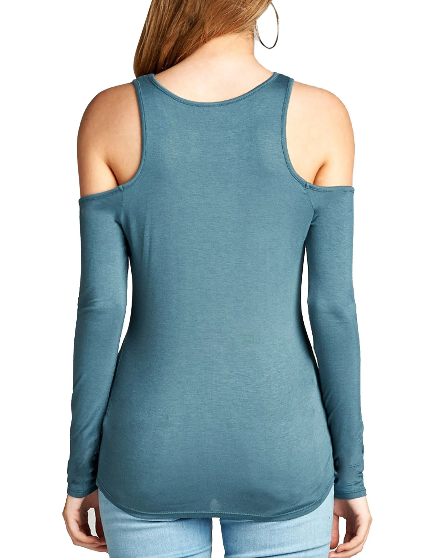 Womens Cold Should Long Sleeve Lightweight Stretchy Shirts Top Tee