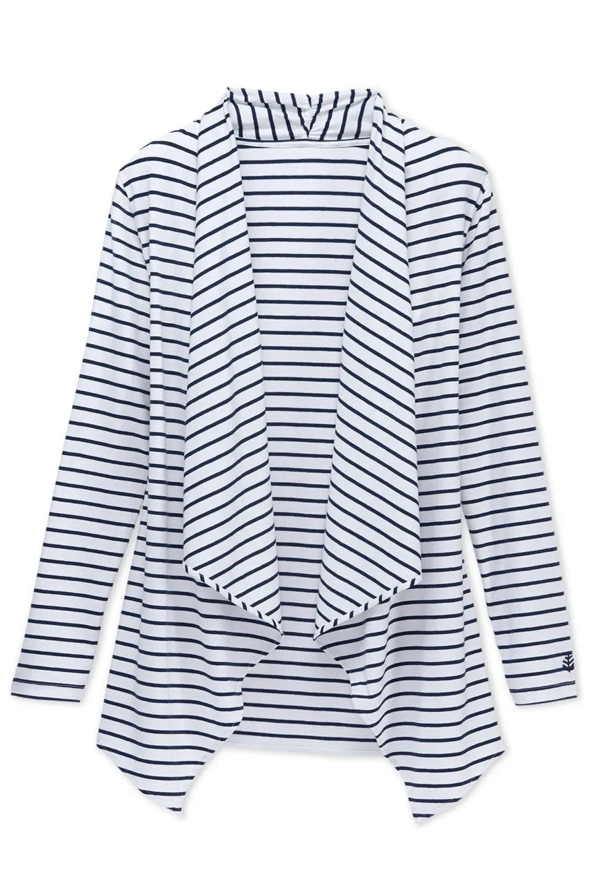 Women's Marietas Sun Wrap  |  White/Navy Stripe