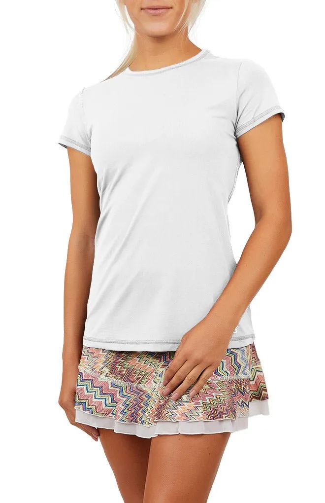 Women's Short Sleeve Tennis Top - UV Colors